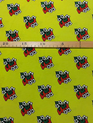 TRIKOO PALA Mansikkakukka kelt. 90cm x 160cm