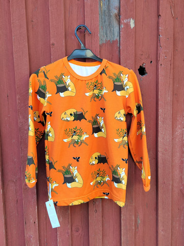 OTSO paita Ketunleipää trikoo Oranssi  110/116 ja 122/128cm