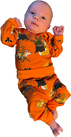LOUNA  housut Ketunleipää oranssi trikoo 50-86cm