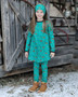 HUURRE legginssit Siiliniitty turkoosi joustocollege 86-152cm