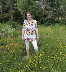 PURO naisten paita Liljameri sateenkaari 3/4 hihainen XS-XXL