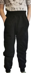 LEHTO housut taskuilla musta tai pinkki 86-152cm joustocollege