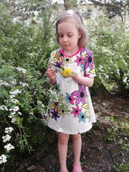 LAINE mekkotunika Liljameri sateenkaari 86-152cm lyhyt- tai pitkähihainen