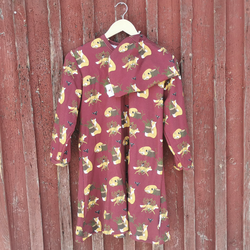 AAVA tunika Ketunleipää viininpunainen, 3 eri hihanpituutta, XS-3XL taskuton/taskuilla