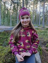 SUVI pipo Ketunleipää viininpunainen joustocollege XS-XL
