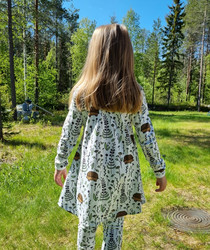 LAINE mekkotunika Siiliniitty 86-152cm lyhyt- tai pitkähih. alk.
