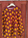 LAINE mekkotunika Hillat viininpunainen 134/140cm pitkähihainen