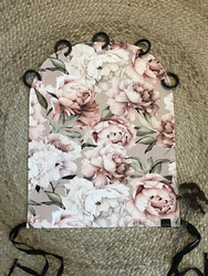 Vaunuverho - Watercolor peony Latte, 40x50