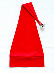 Tonttulakki tupsulla tai kulkusella ,Bright Red