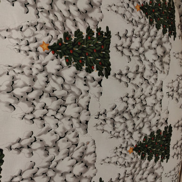 Grön O Grann joulukuusia verhokangas