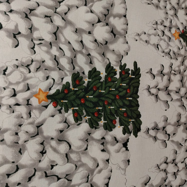 Grön O Grann joulukuusia verhokangas