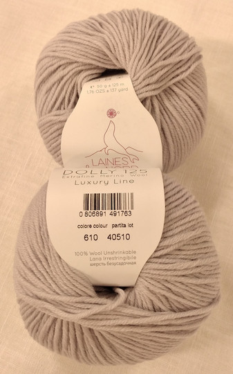Merinovillalanka Dolly 125 Laines du Nord Vaaleanharmaa 610