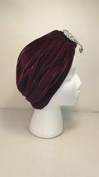 Velvet turban Burgundy