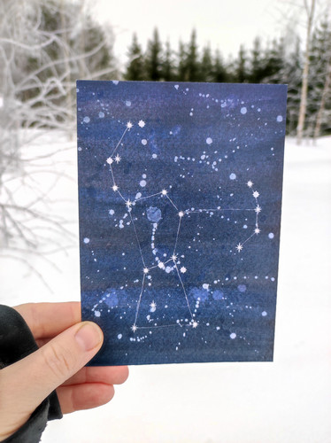 Pohjolan taivas, orion -postikortti