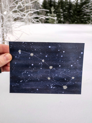 Pohjolan taivas, otava -postikortti