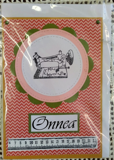 Käsintehty kortti, Ompelukone