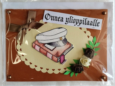 Käsintehty kortti, Onnea Ylioppilaalle