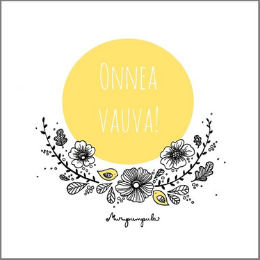 Neliökortti, onnea vauva