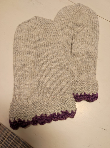 Lapaset, harmaat violetilla reunalla