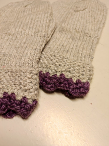 Lapaset, harmaat violetilla reunalla