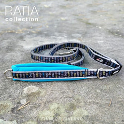 Finnero Ratia Sport säädettävä talutin 1,5 cm * 120-200 cm, sininen