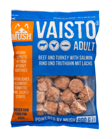 Mush Vaisto Sininen, nauta-kalkkuna-lohi 800 g