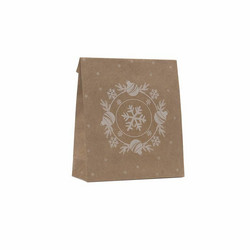 Lahjapussi Snowflake, koko S, 160 x 60 x 180 + 40 mm