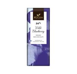 Foodin Mustikkaraakasuklaa Wild Blueberry 54 %, 40 g