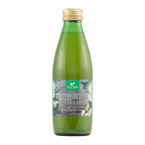 Foodin Sitruuna-inkiväärimehu, luomu 250 ml