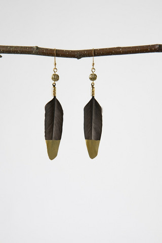 Golden Chicken earrings