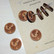 Buttons, 5 pcs, fern