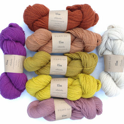 Elsa wool yarn, colored