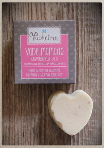 Kasvosaippua Vadelmamaito