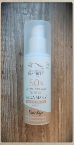 Alga Maris sävyttävä aurinkovoide kasvoille, sävy beige, SPF 50