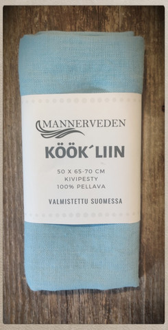 Keittiöpyyhe Pellava, vaaleansininen