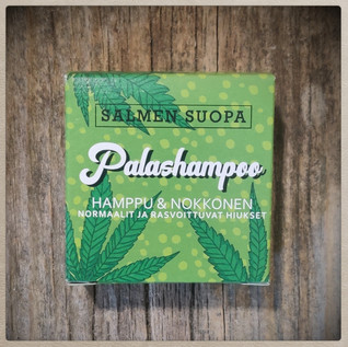 Palashampoo Hamppu & Nokkonen rasvoittuville sekä normaaleille hiuksille.
