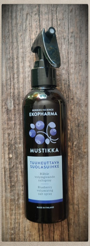Mustikka tuuheuttava suolasuihke