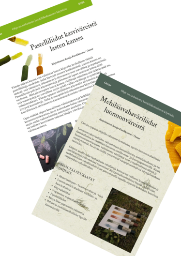 2 kpl PDF ohjeita: Valmista mehiläisvahaväriliidut ja pastelliliidut luonnonväreistä