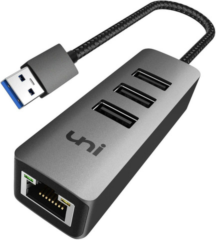 CMD 3-Porttinen USB-HUB + Ethernet