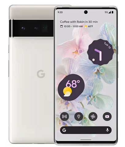 Google Pixel 6 Pro 5G 128 Gt -Android-puhelin, Cloudy White