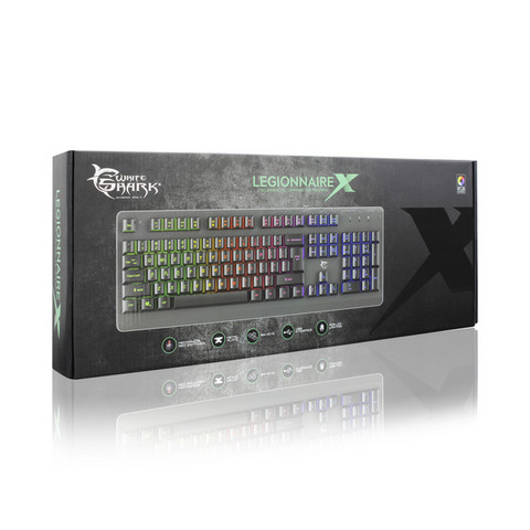 WHITE SHARK LEGIONNAIRE X MEKAANINEN RGB-PELINÄPPÄIMISTÖ