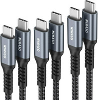 USB-C kaapelit, 2m, 1m ja + 0.3m