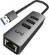 CMD 3-Porttinen USB-HUB + Ethernet