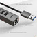 CMD 3-Porttinen USB-HUB + Ethernet