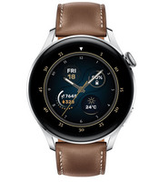 HUAWEI WATCH 3 LTE SILVER WITH BROWN LEATHER STRAP