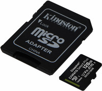 Kingston 128 Gt microSD Canvas Select Plus UHS-I Speed Class 1 (U1) -muistikortti