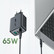 Acefast 65W USB-C pikalaturi 2xUSB-C + 1xUSB A +USB-C- kaapeli - Lenovo - Macbook - Dell - HP