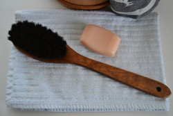 Saunaharja soikea, pituus 37 cm, tervattu harjapuu, pehmeä