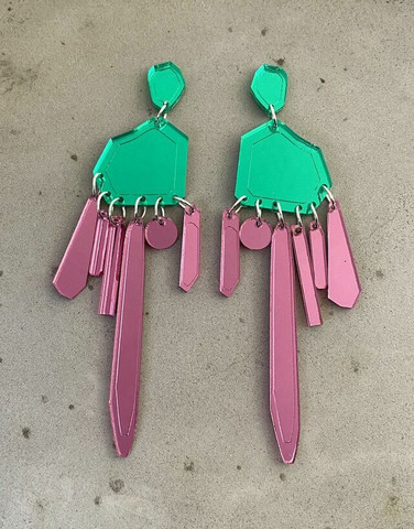 DROP - EARRING, GREEN