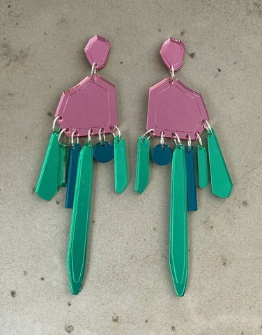 DROP - EARRING,  Pink